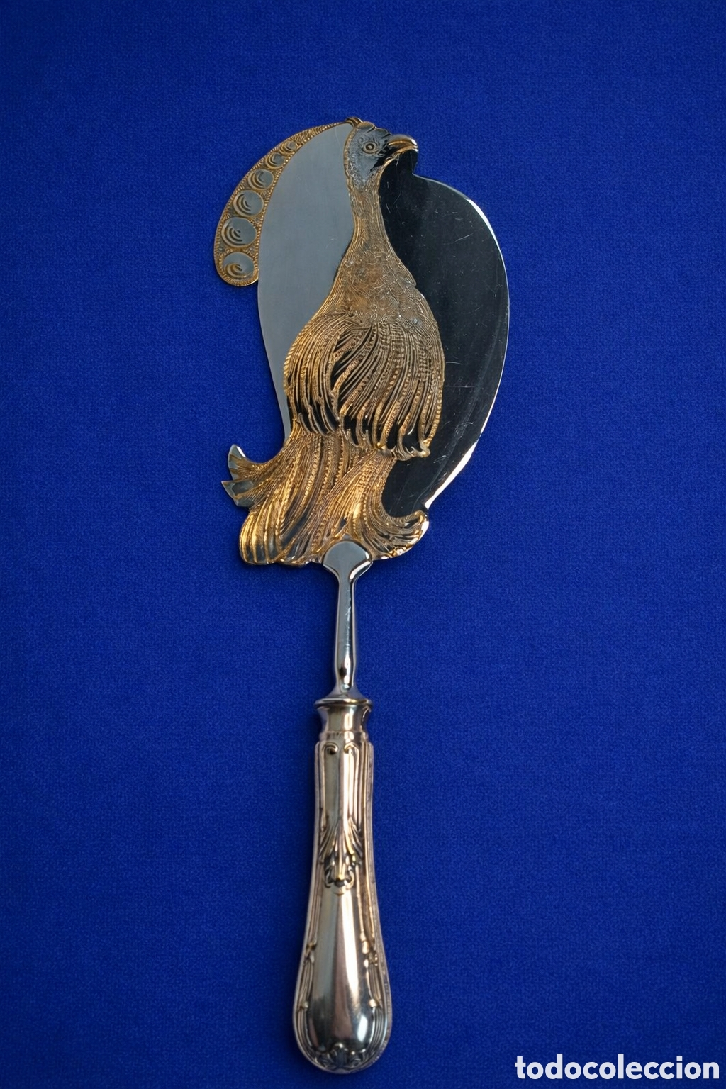 Antig&uuml;edades: Pala para servir con mango de plata - Foto 2