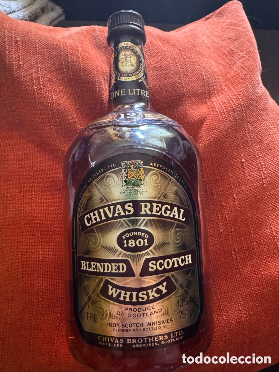 Antig&uuml;edades: Chivas Regal 12 a&ntilde;os 1L Vintage Duty Free a&ntilde;os 80