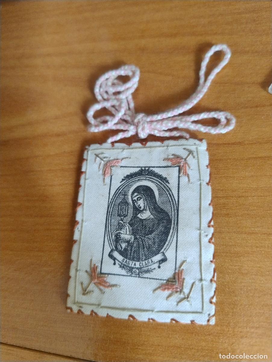 Antiques: Escapulario San Rita de Casia. Unos 5 x 4 cm