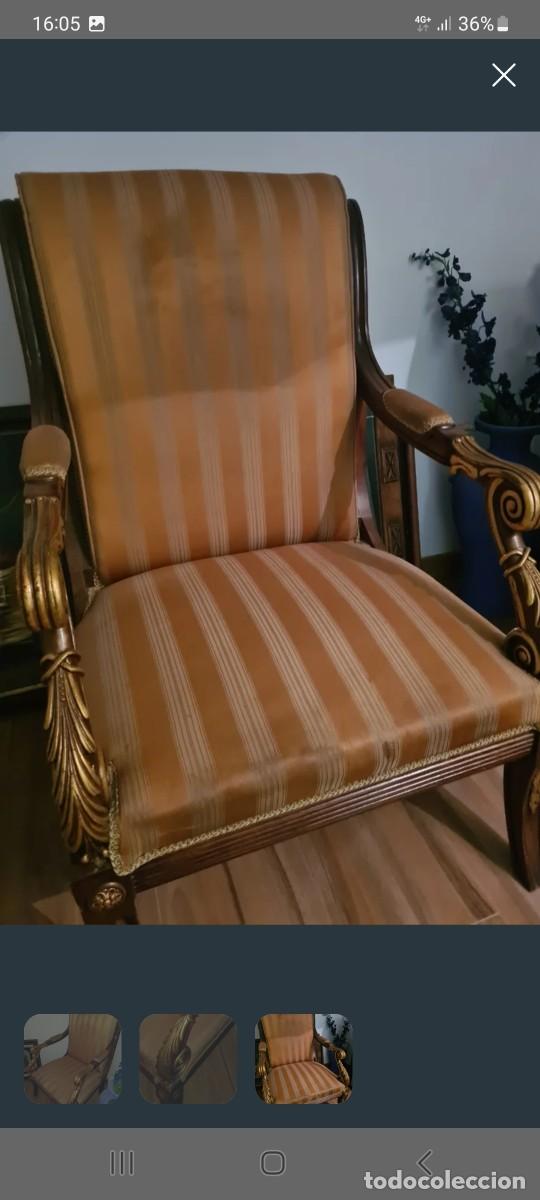 Antig&uuml;edades: Sill&oacute;n Bergere estilo Luis XVI neoclasico - Foto 3