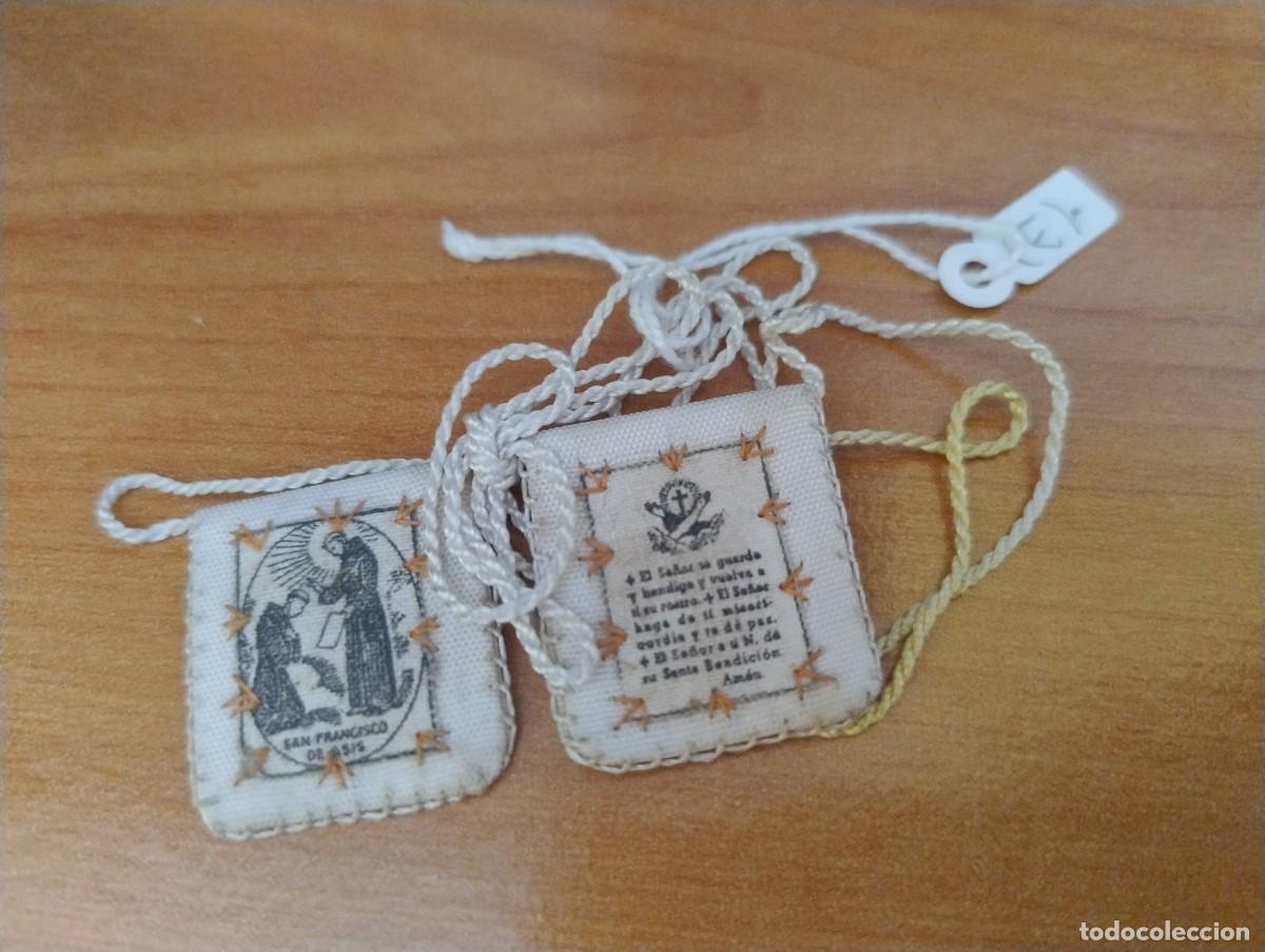 Antig&uuml;edades: Peque&ntilde;o escapulario de San Francisco de Asis. - Foto 1