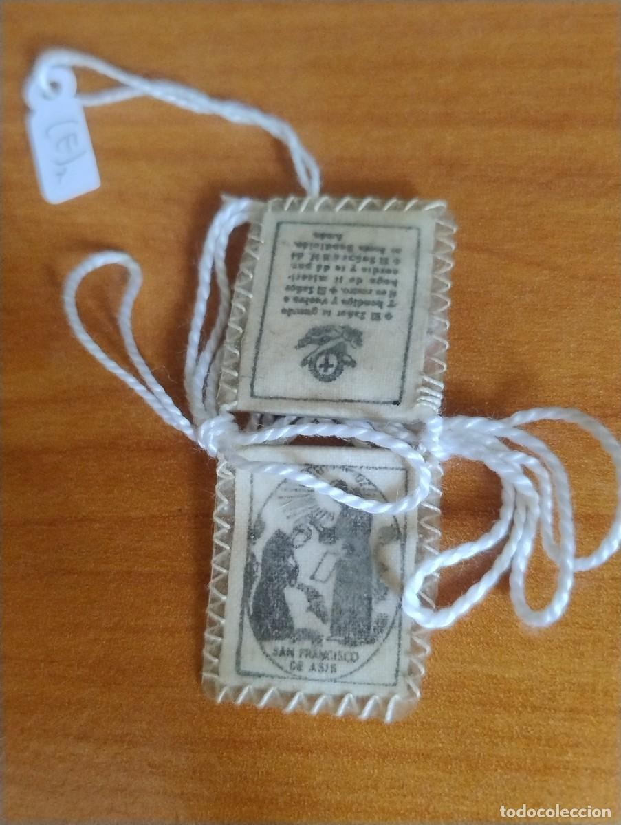 Antig&uuml;edades: Peque&ntilde;o escapulario de San Francisco de Asis. - Foto 1