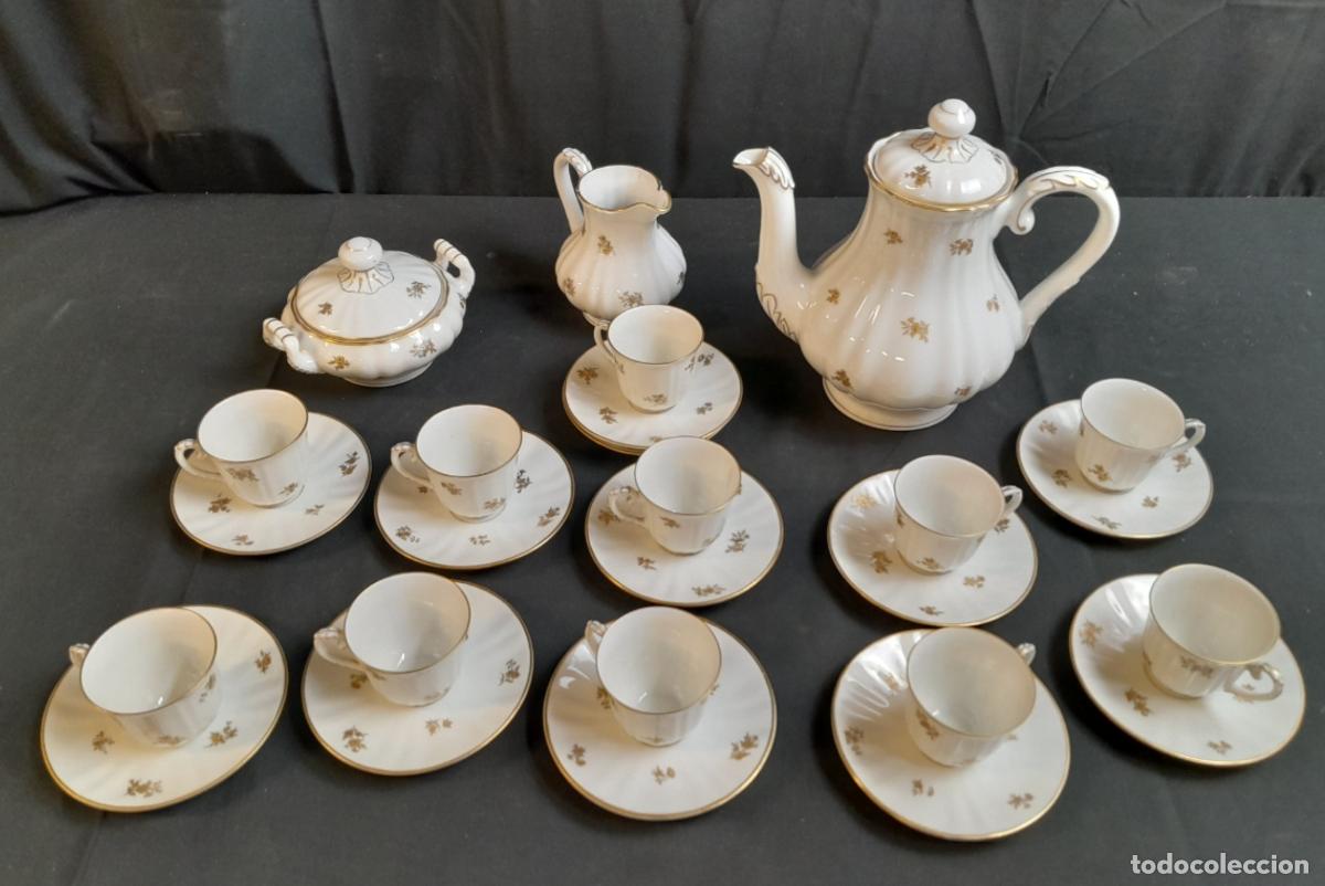 Antig&uuml;edades: JUEGO DE CAFE DE PORCELANA BIDASOA