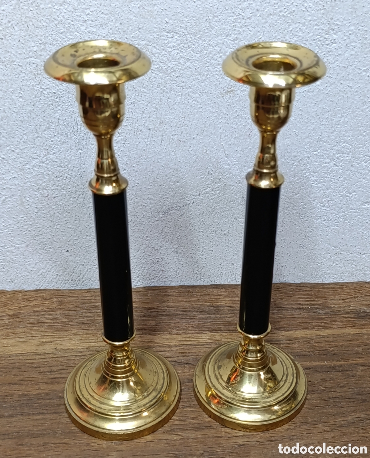 Antig&uuml;edades: PAREJA DE CANDELABROS FRANCESES ESTILO IMPERIO - Foto 3