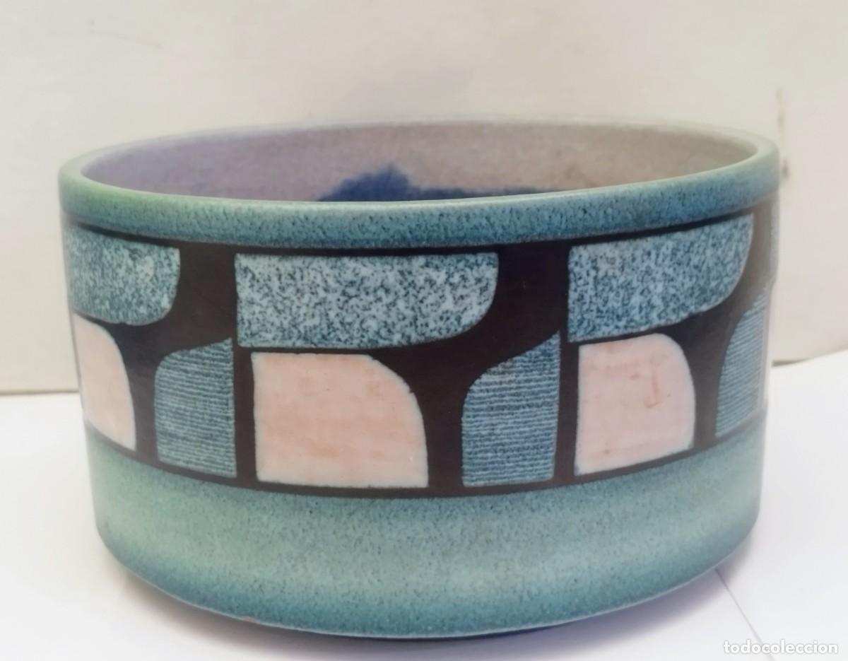Antiques: Centro de mesa. Jordi Serra (Barcelona, 1942). Tonos azules. s.XX