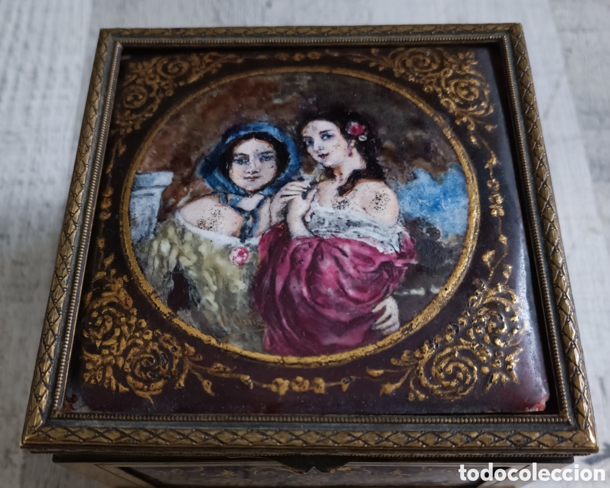 Antig&uuml;edades: Joyero bronce siglo XIX - Foto 2