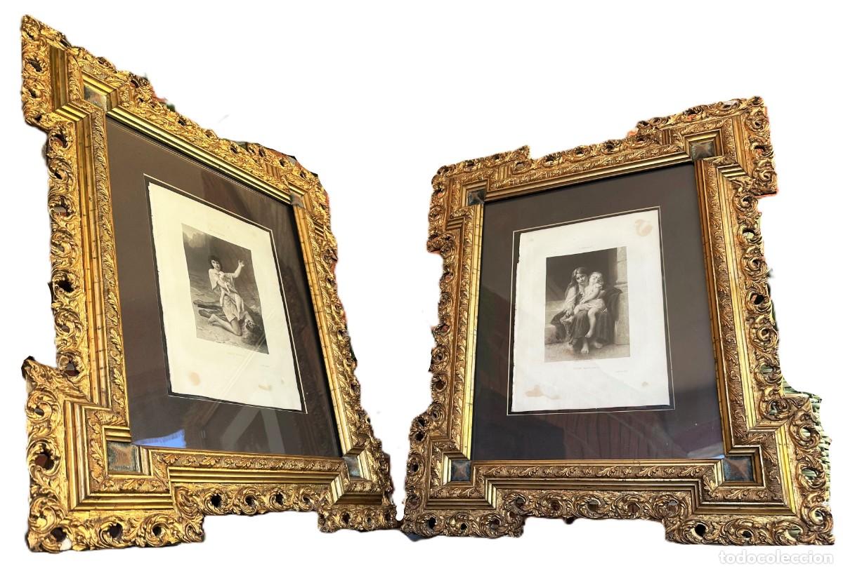 Antig&uuml;edades: PAREJA DE MARCOS ISABELINOS ESTILO KENT - PALLADIO CIRCA 1850