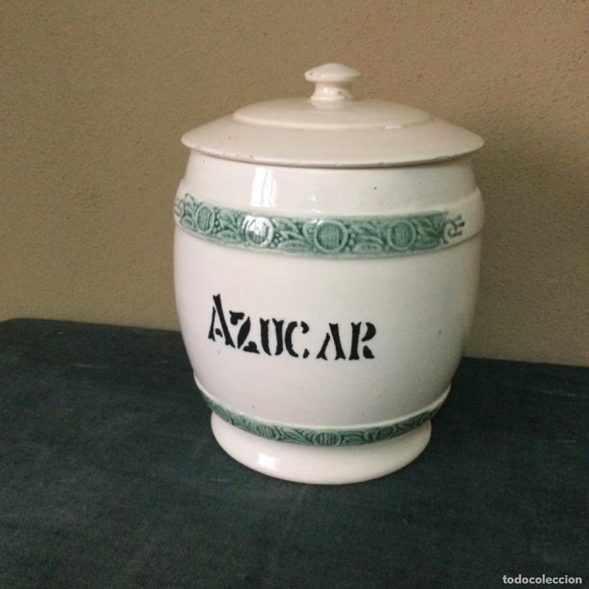 Antig&uuml;edades: ANTIGUO TARRO DE CER&Aacute;MICA DDE MANISES -AZUCAR-