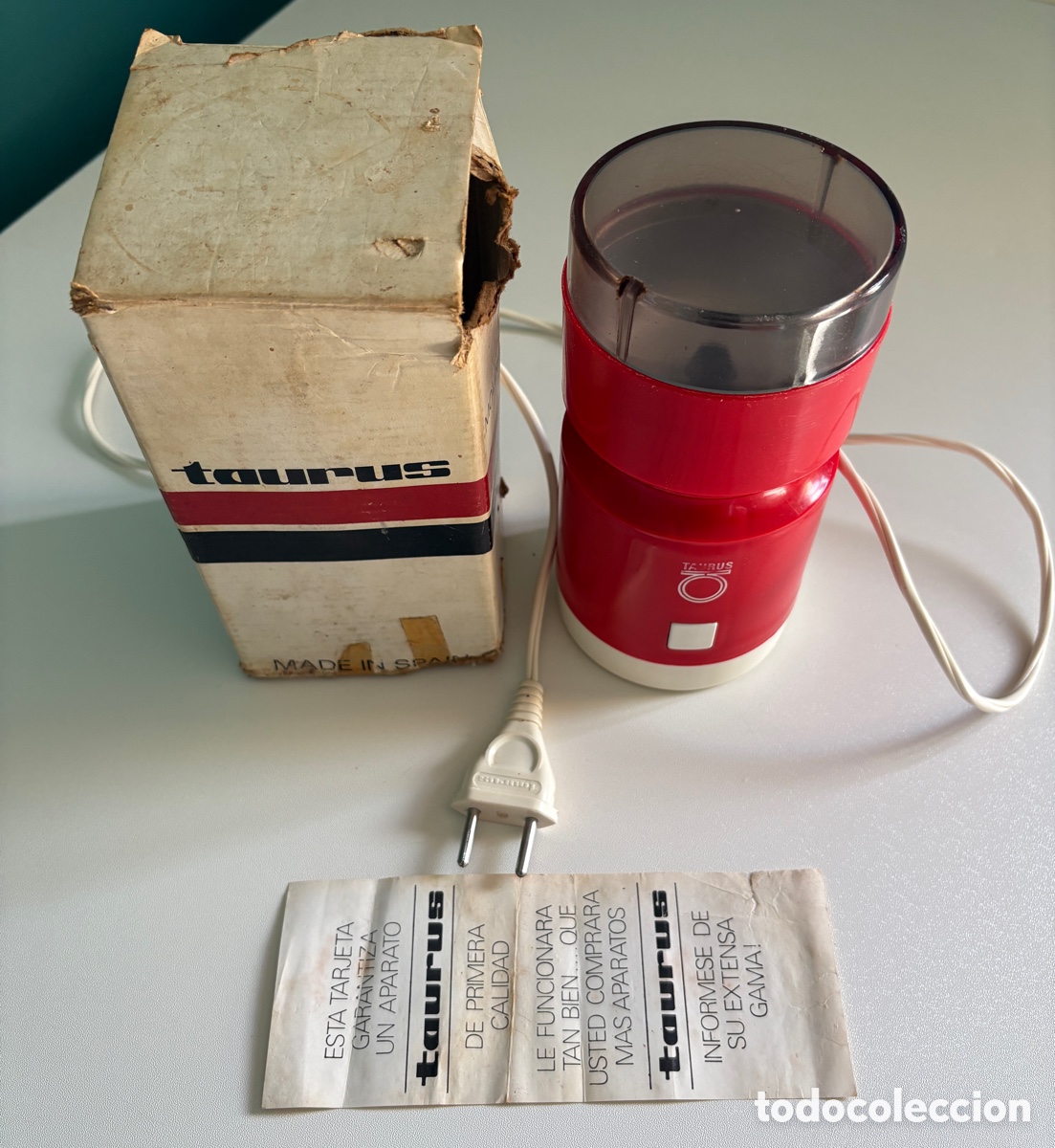 Antig&uuml;edades: (L938) Molinillo Caf&eacute; Taurus G-50 Vintage A&ntilde;os 70 Funcionando + Caja y Garant&iacute;a