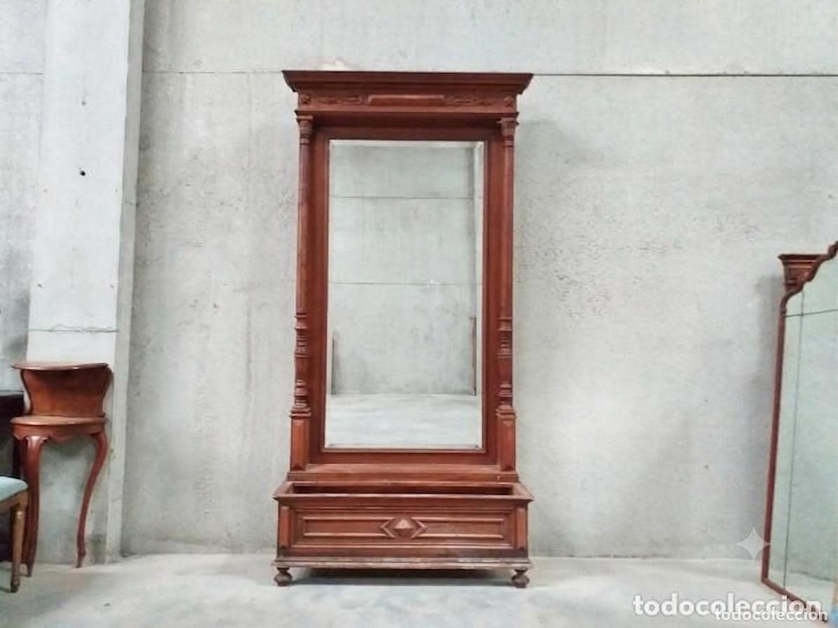 Antiguidades: Gran espejo antiguo estilo alfonsino 243 cm. Marco antiguo espejo vestidor espejo recibidor auxiliar