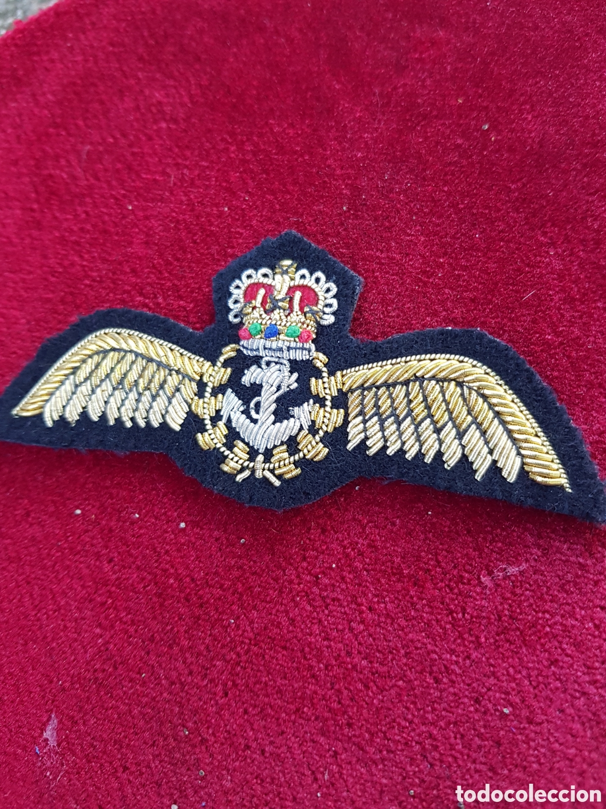 Antig&uuml;edades: ESPECTACULAR ROQUISQUI EJ&Eacute;RCITO INGL&Eacute;S BORDADO