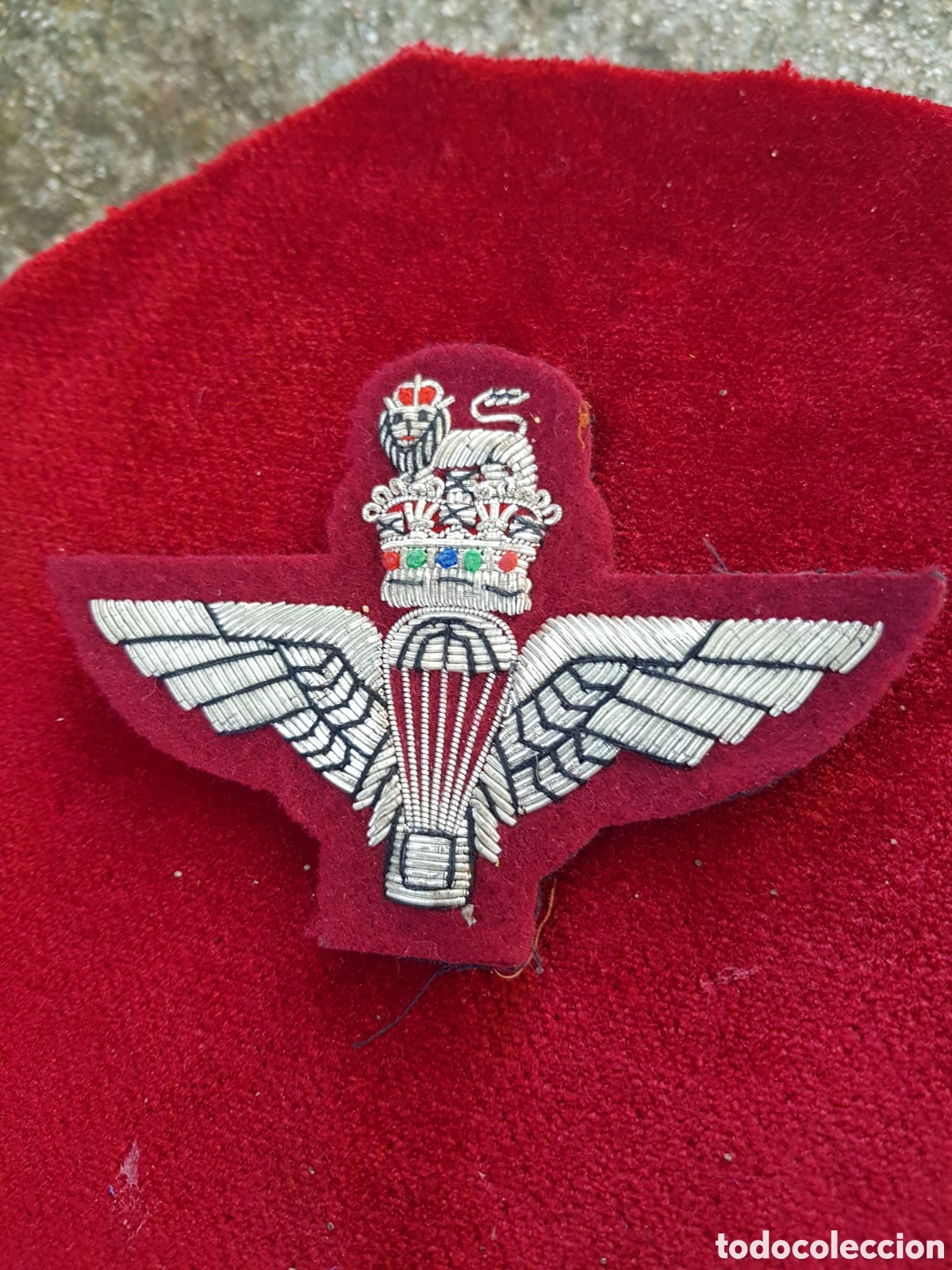 Antig&uuml;edades: ESPECTACULAR ROQUISQUI DEL EJ&Eacute;RCITO INGL&Eacute;S BORDADO