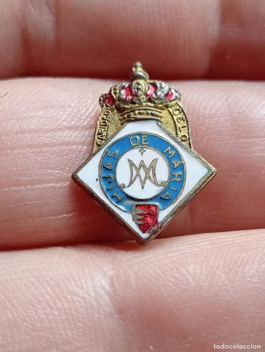Antig&uuml;edades: ANTIGUA INSIGNIA ESMALTADA HIJAS DE MARIA VALLADOLID, COLEGIO, CONGREGACI&Oacute;N PINS RELIGIOSO ALFILER
