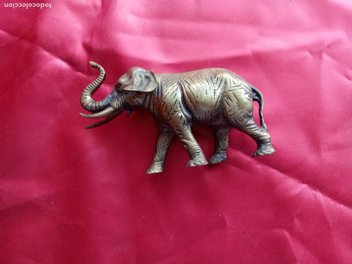 Antig&uuml;edades: Elefante trompa hacia arriba bronce V.11