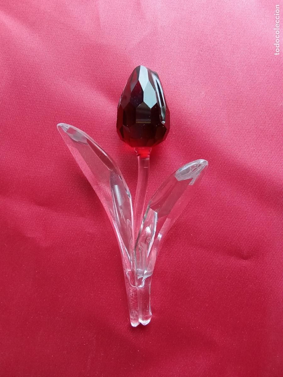 Antig&uuml;edades: Tulipan rojo Cristal Swazovski a&ntilde;o 2003 V.3