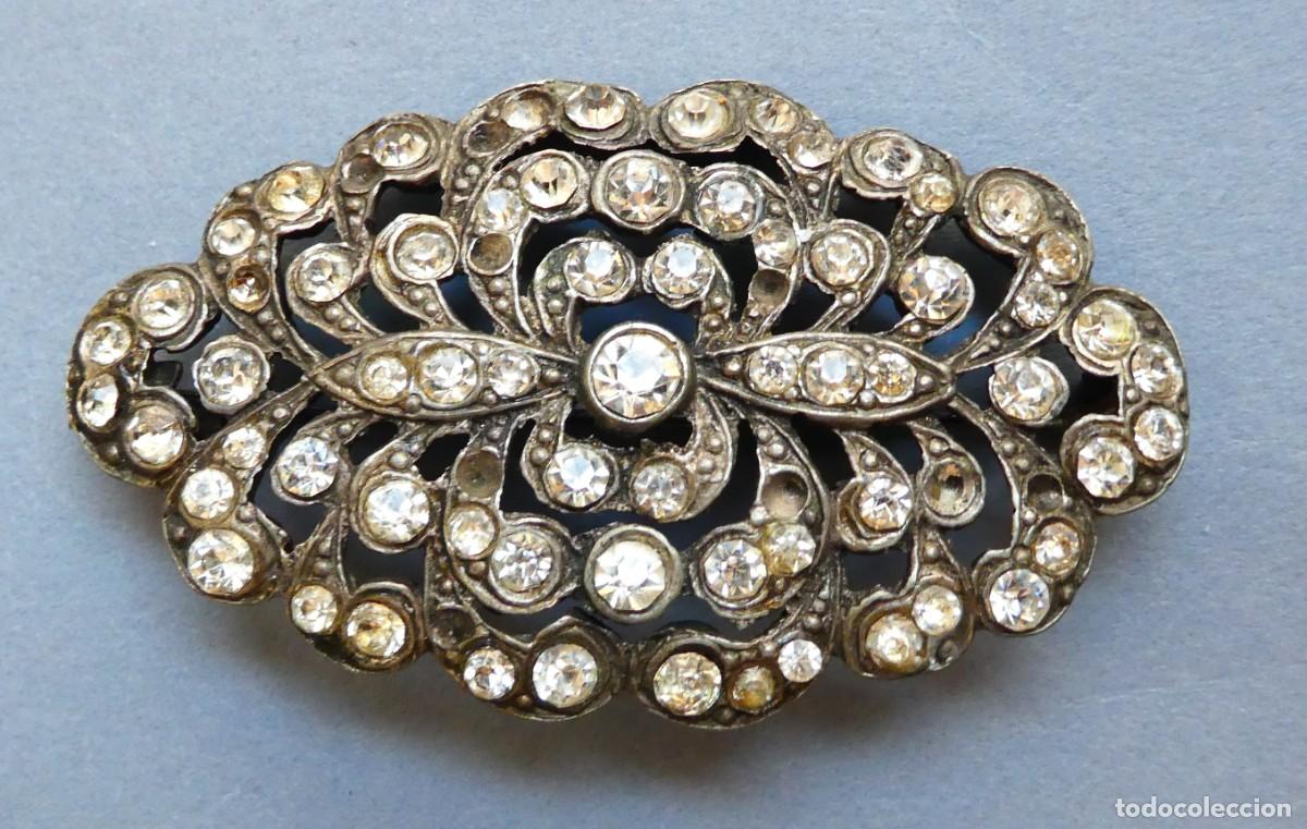 Antig&uuml;edades: ANTIGUO BROCHE CON CRISTALES PPIO.S.XX