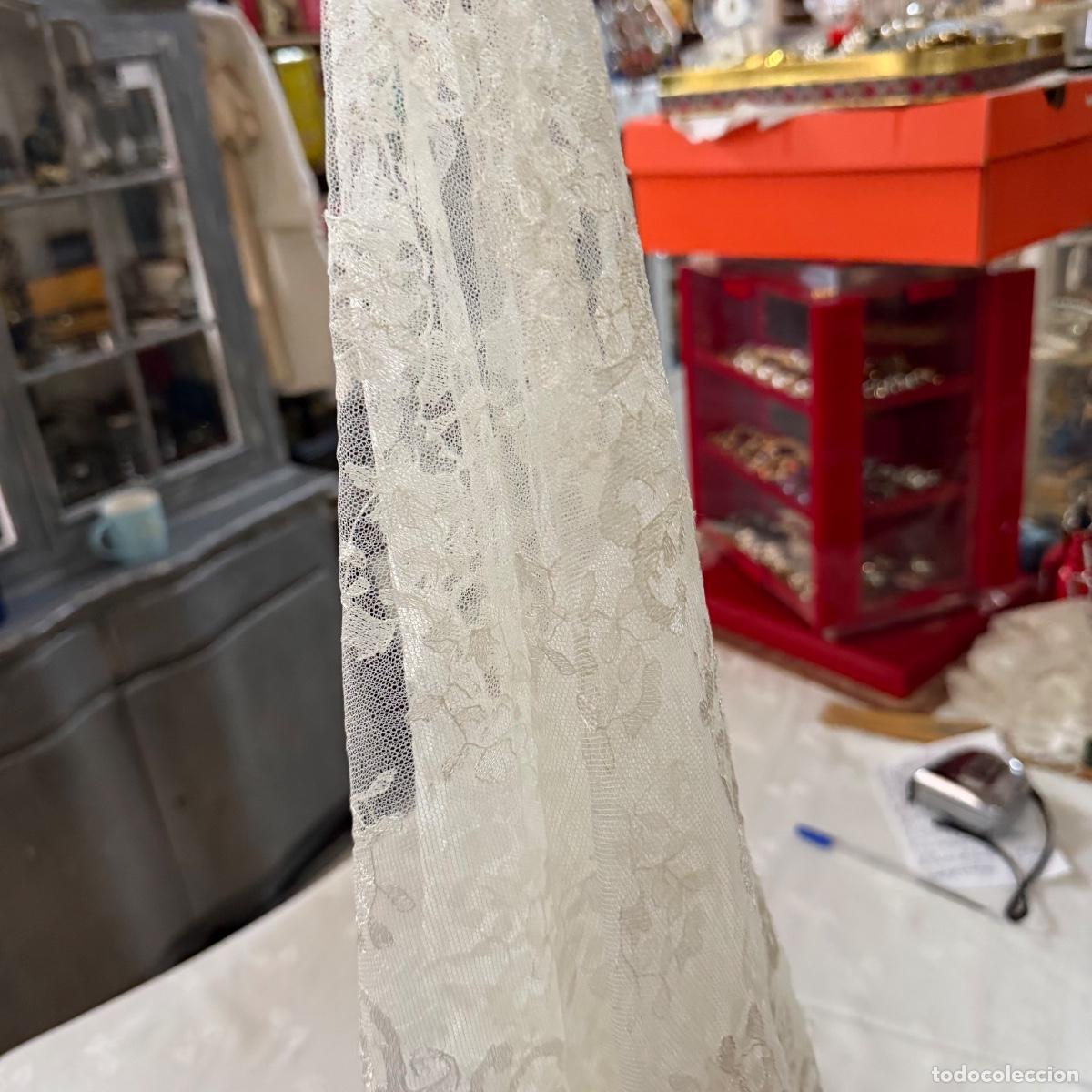 Antig&uuml;edades: Mantilla velo blanco - Foto 3