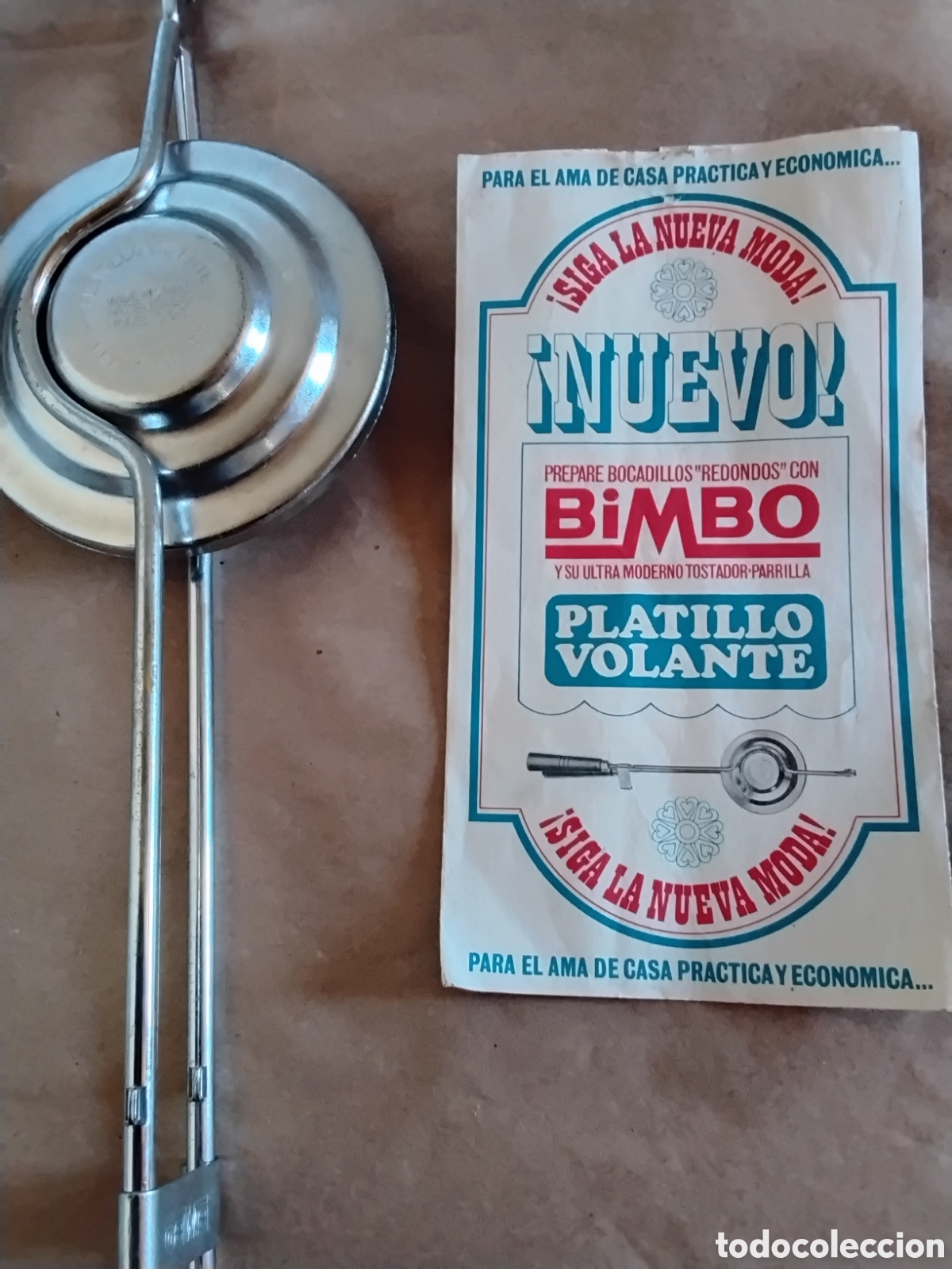 Antig&uuml;edades: SANDWICHERA BIMBO. PLATILLO VOLANTE. FOLLETO EXPLICATIVO