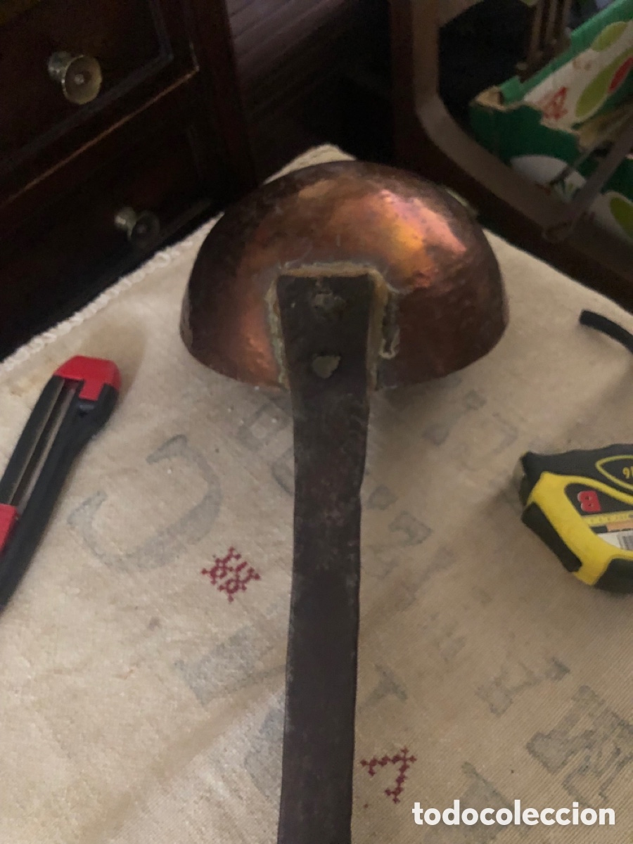Antig&uuml;edades: ANTIGUO CAZO DE COBRE Y FORJA - Foto 2