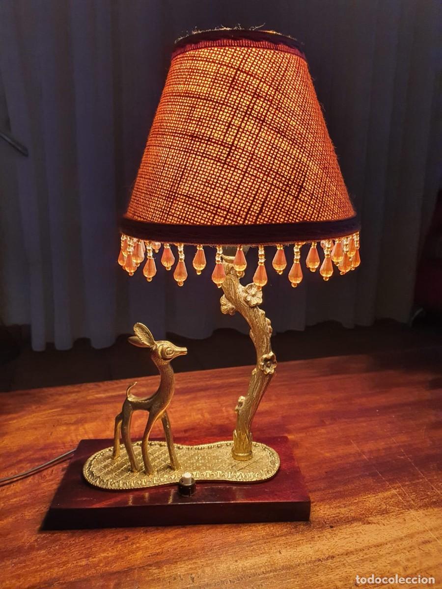 Antig&uuml;edades: L&aacute;mpara Vintage Bambi, Cervatillo, Estilo Valent&iacute;. Restaurada