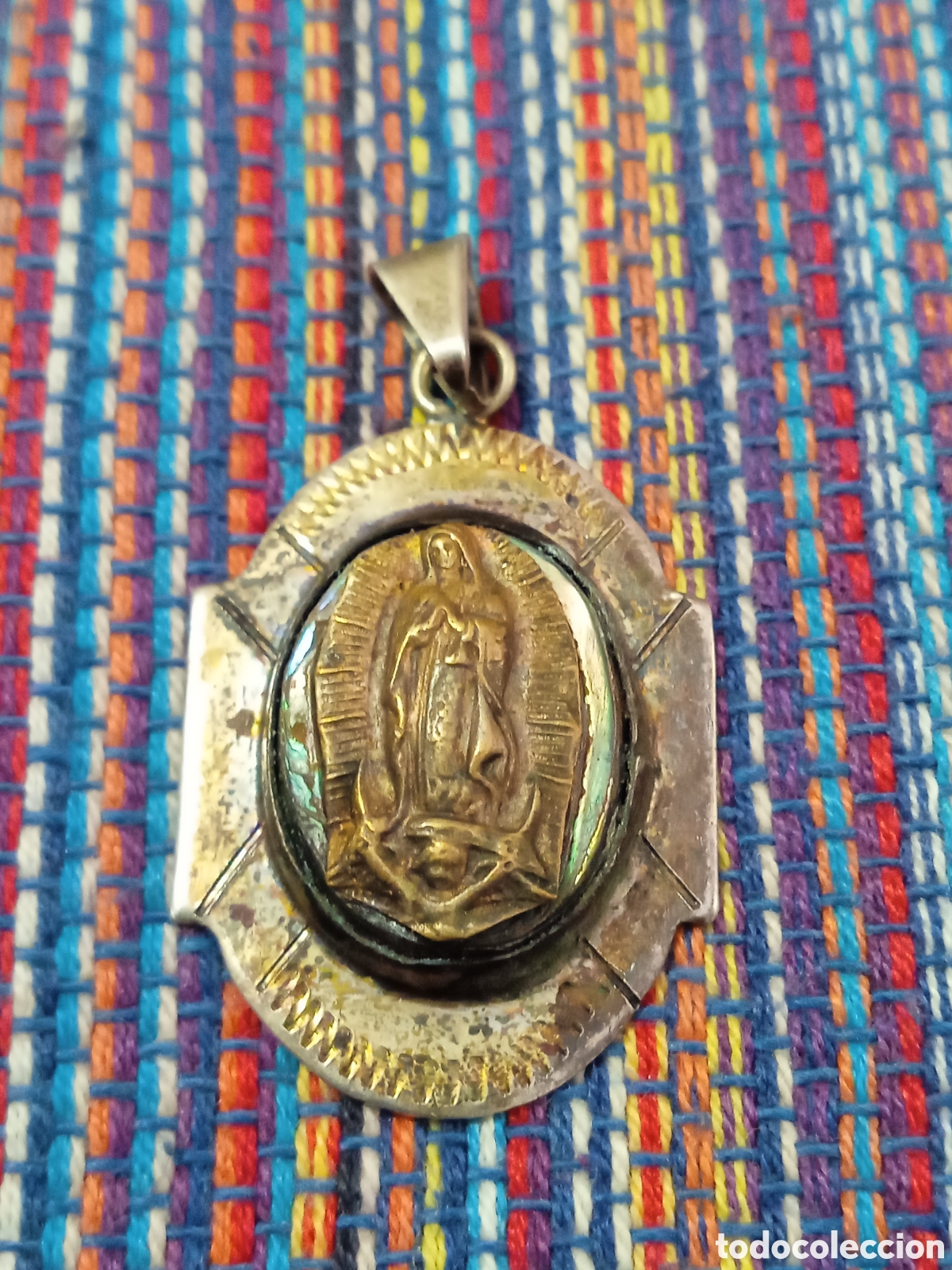 Antig&uuml;edades: CM- MEDALLA VIRGEN MARIA ENGARCE PLATA 925