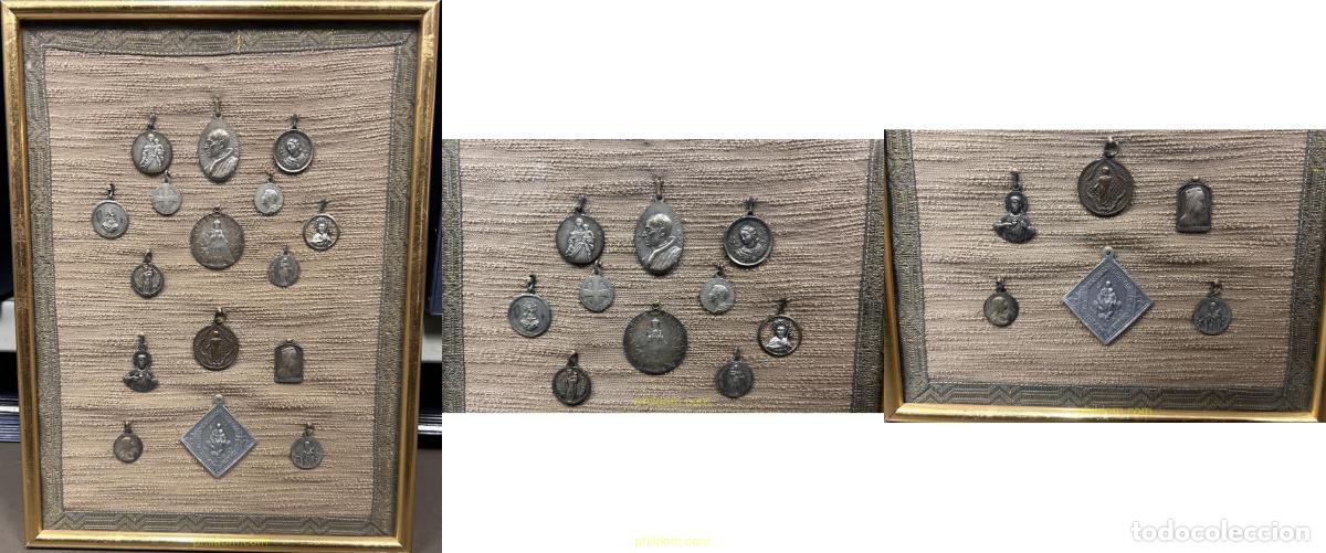 Antig&uuml;edades: COLECCI&Oacute;N MEDALLAS ANTIGUAS RELIGIOSAS INCLUYE DE MONTSERRAT PLATA