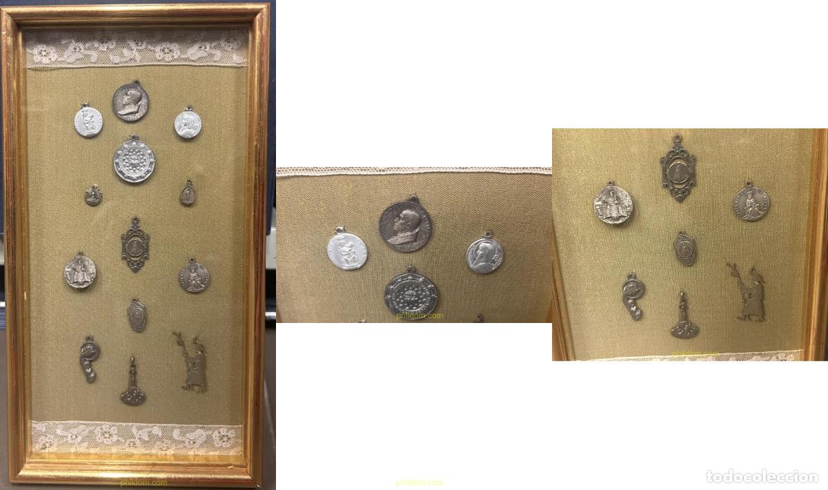 Antig&uuml;edades: COLECCI&Oacute;N MEDALLAS ANTIGUAS RELIGIOSAS INCLUYE DE MONTSERRAT PLATA