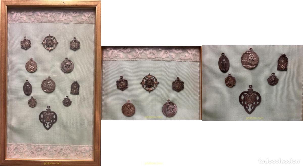 Antig&uuml;edades: COLECCI&Oacute;N MEDALLAS ANTIGUAS RELIGIOSAS INCLUYE DE MONTSERRAT PLATA