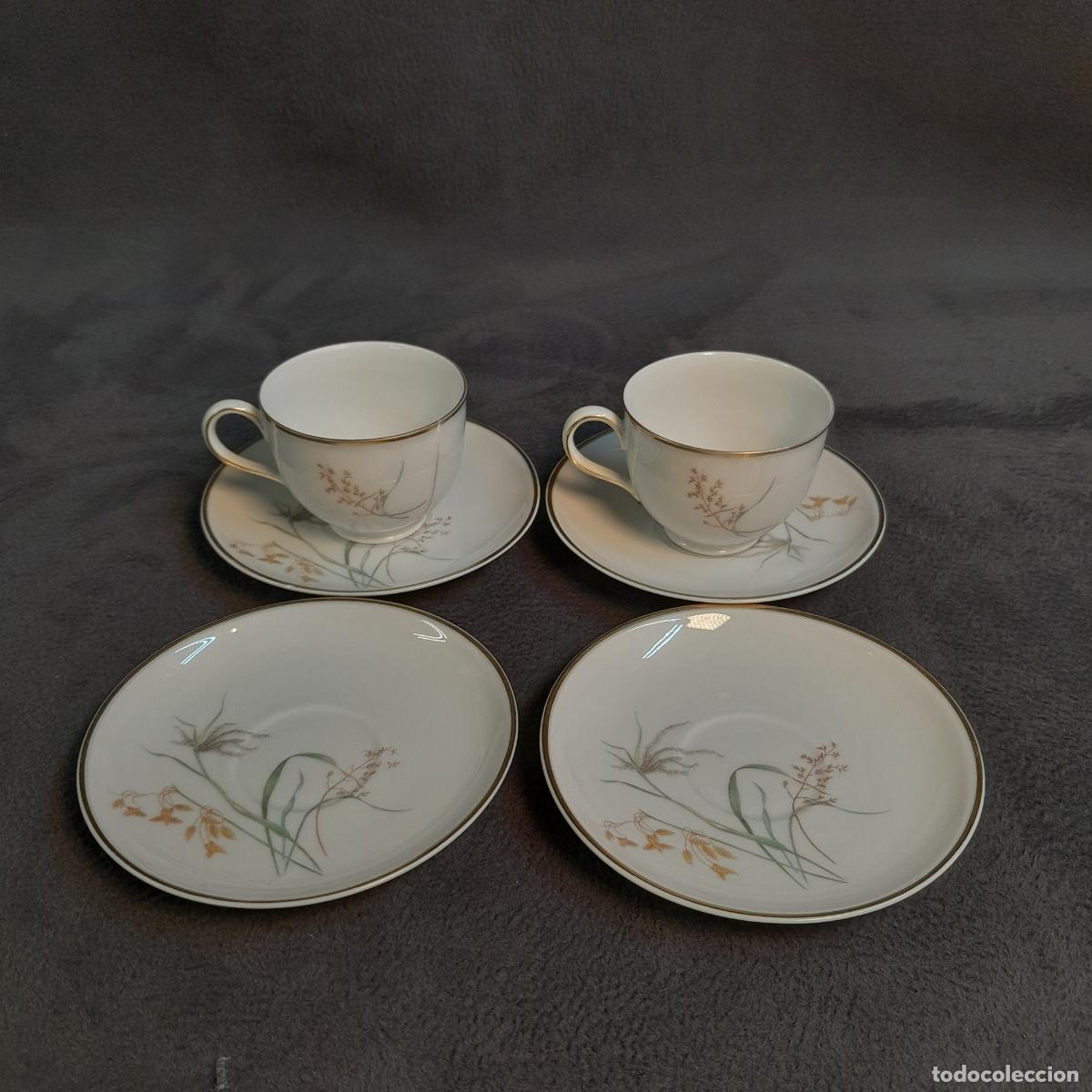 Antig&uuml;edades: JUEGO DE TAZAS Y PLATILLOS DE PORCELANA HUTSCHENREUTHER, SELB, BAVARIA. SIGLO XX