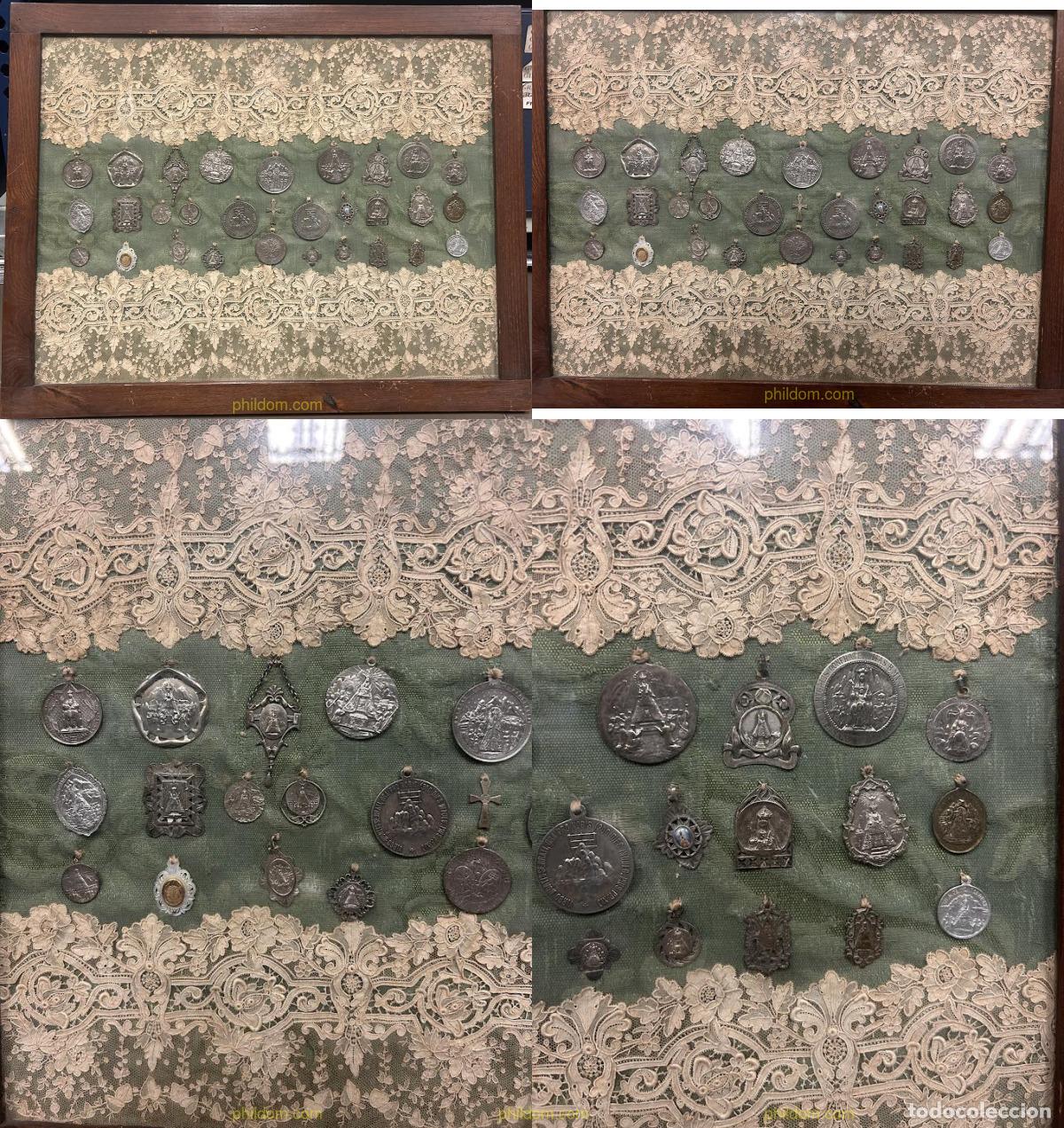 Antig&uuml;edades: COLECCI&Oacute;N MEDALLAS ANTIGUAS RELIGIOSAS INCLUYE DE MONTSERRAT PLATA