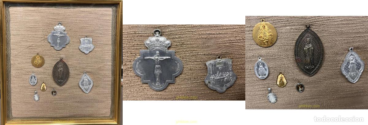 Antig&uuml;edades: COLECCI&Oacute;N MEDALLAS ANTIGUAS RELIGIOSAS INCLUYE DE MONTSERRAT PLATA