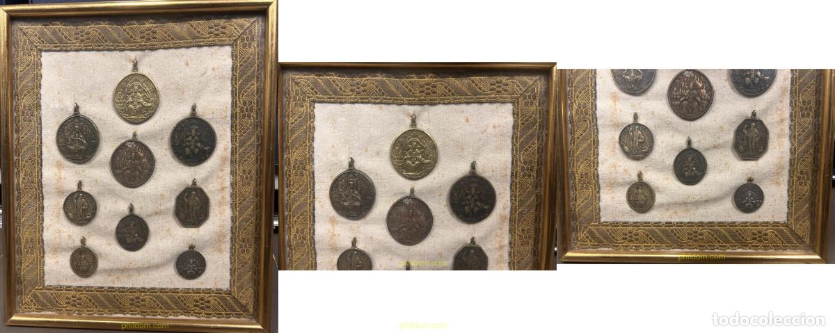 Antig&uuml;edades: COLECCI&Oacute;N MEDALLAS ANTIGUAS RELIGIOSAS INCLUYE DE MONTSERRAT PLATA