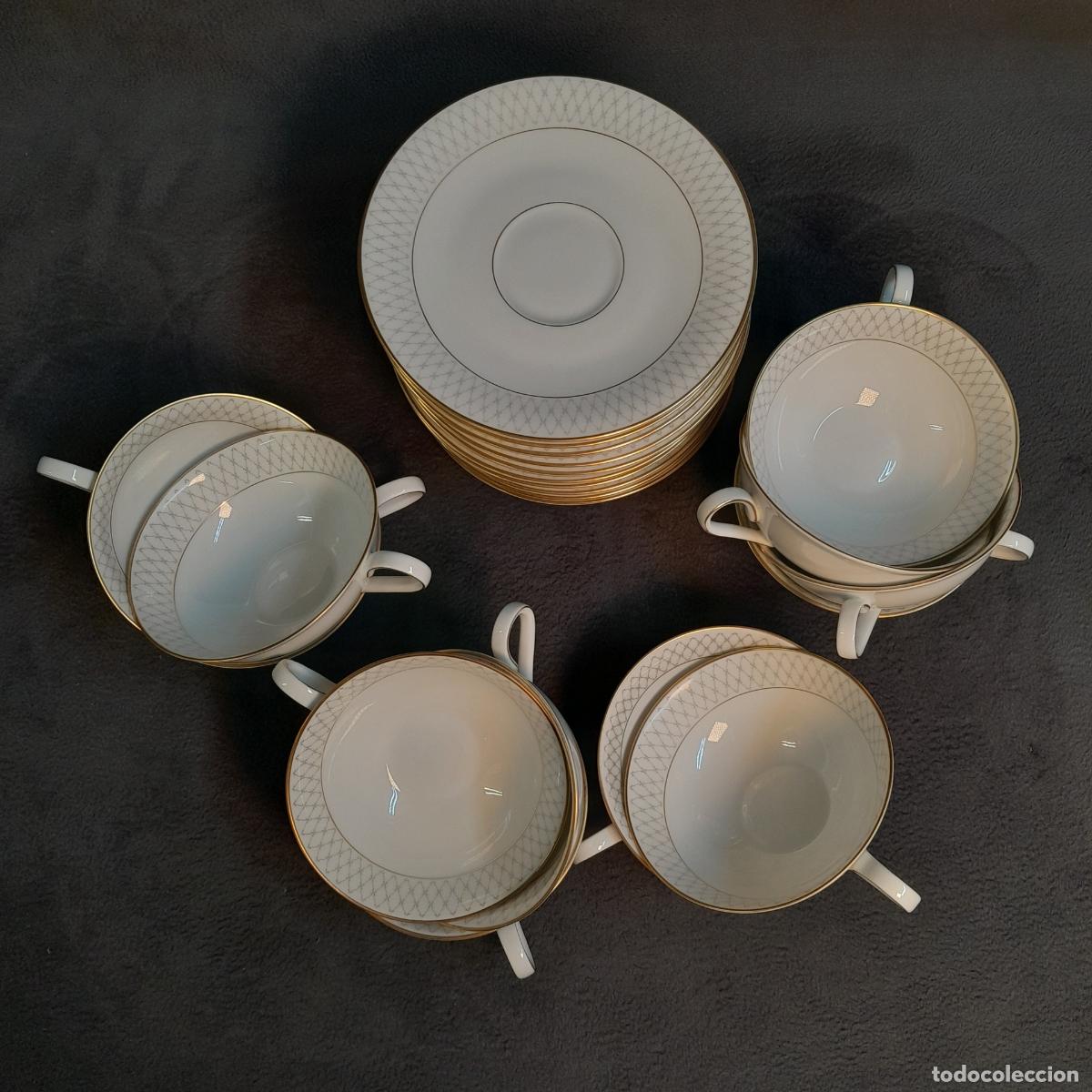 Antig&uuml;edades: JUEGO DE TAZAS Y PLATILLOS DE PORCELANA HEINRICH SELB BAVARIA. SIGLO XX