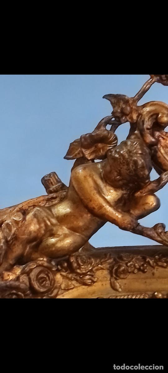 Antig&uuml;edades: Espejo barroco con angelotes - Foto 2