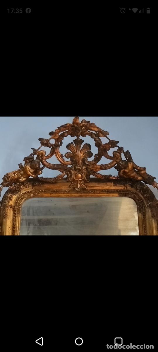 Antig&uuml;edades: Espejo barroco con angelotes - Foto 3