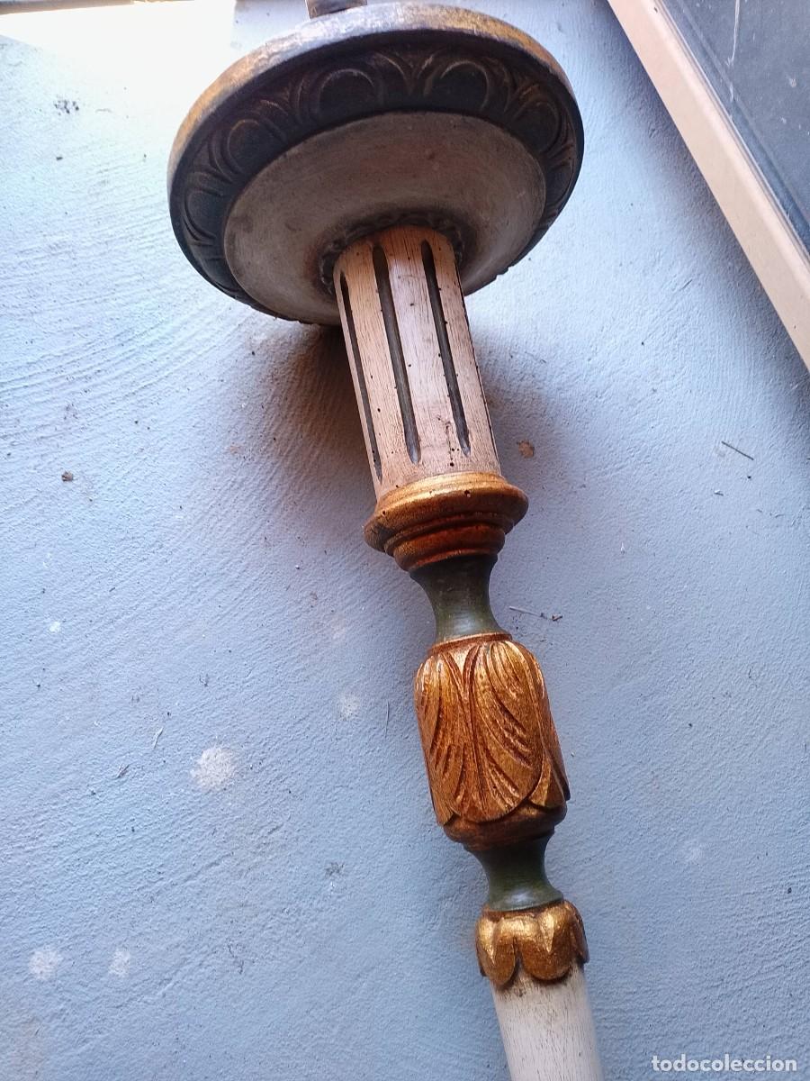 Antig&uuml;edades: Hachero madera policromada S XIX - Foto 7