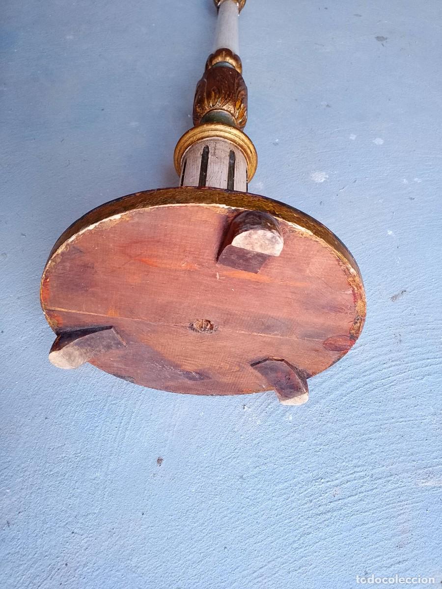 Antig&uuml;edades: Hachero madera policromada S XIX - Foto 11