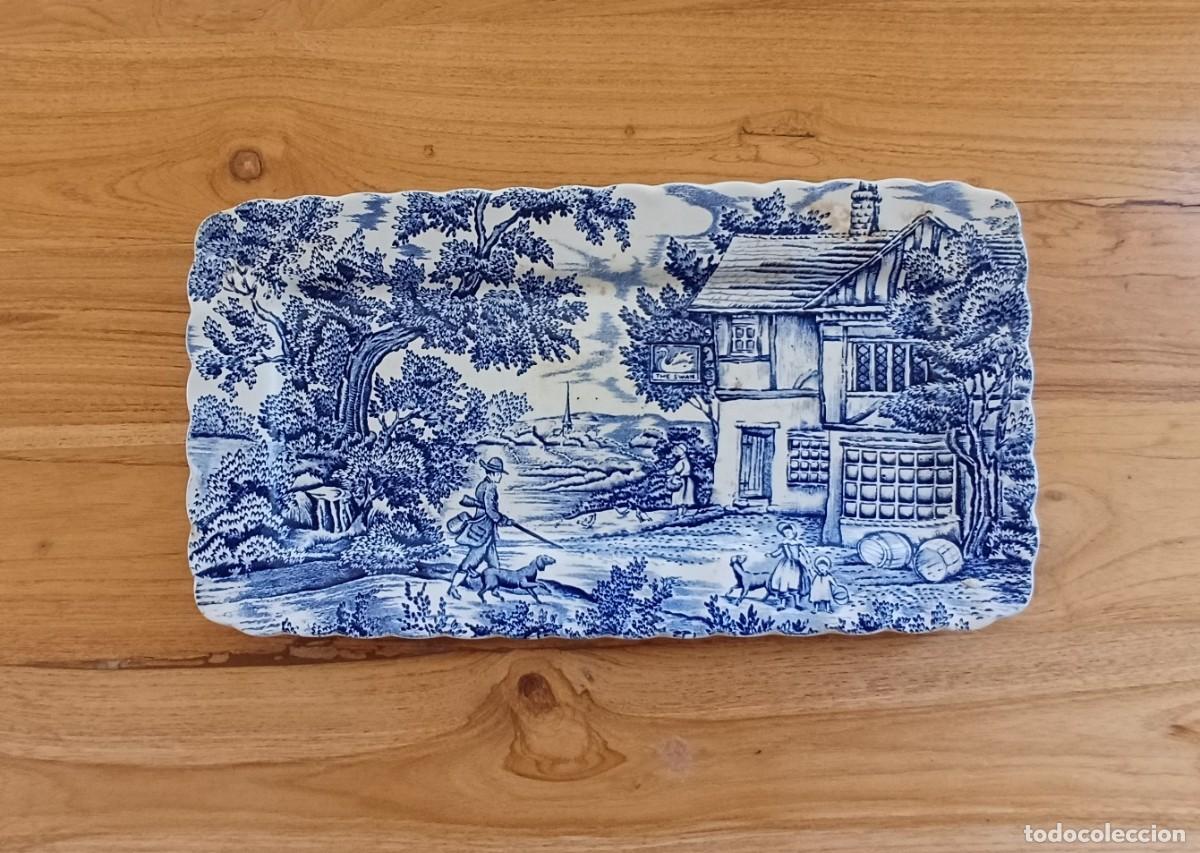 Antig&uuml;edades: Bandeja rectangular de porcelana The Hunter by Myott