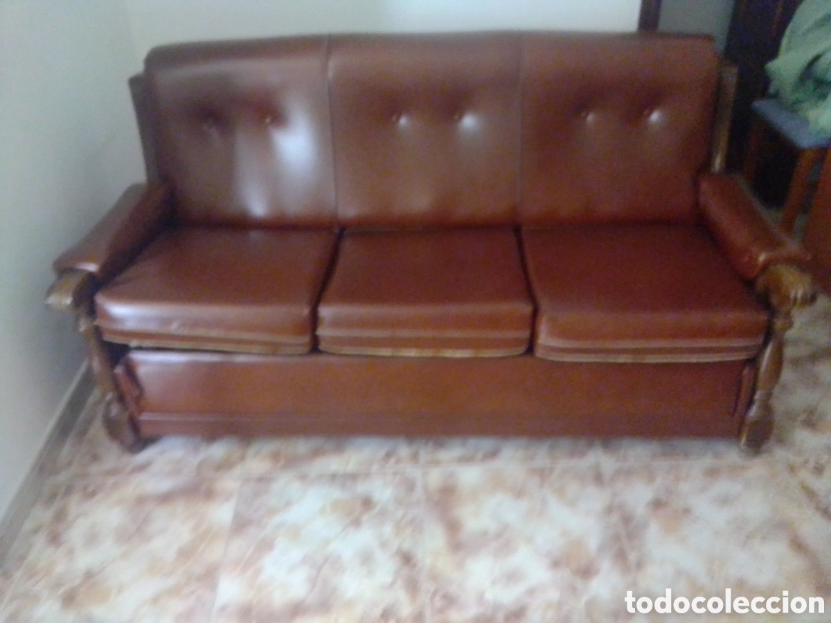 Antig&uuml;edades: Sof&aacute; cama vinta, totalmente nuevo de escay - Foto 1