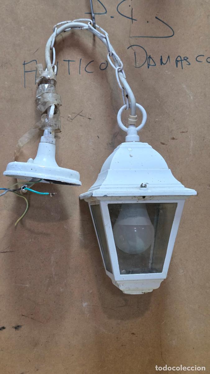 Antig&uuml;edades: farol de techo blanco - Foto 1