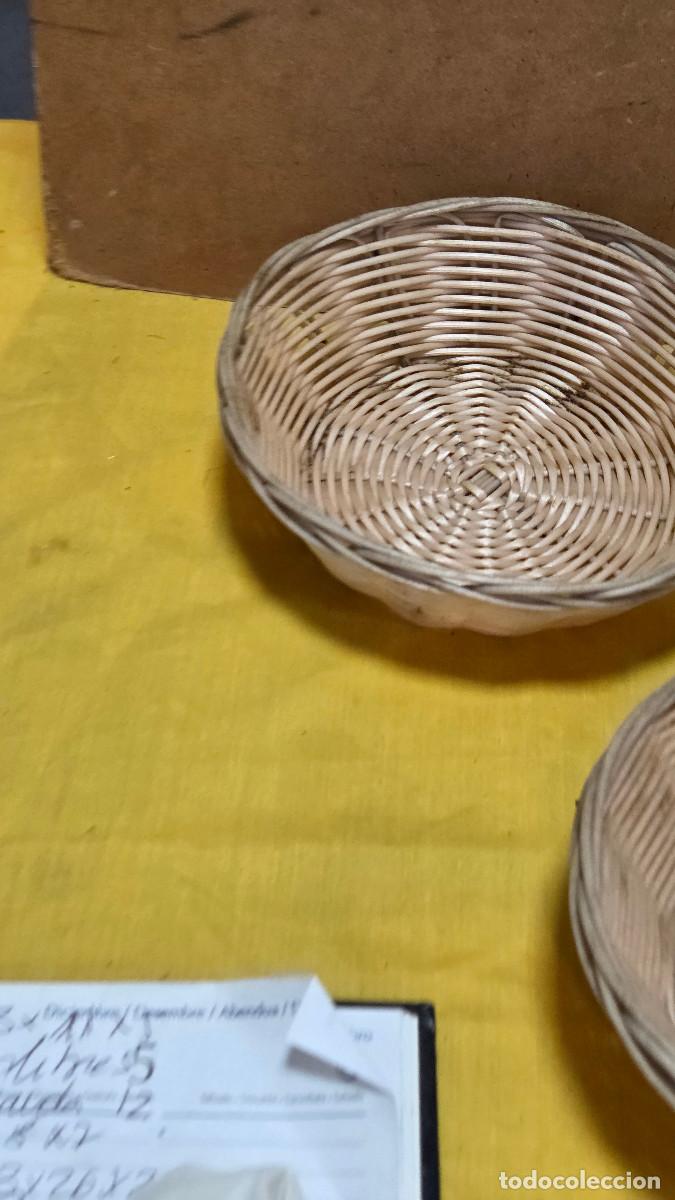 Antig&uuml;edades: 3 paneras de mimbres vintage - Foto 2