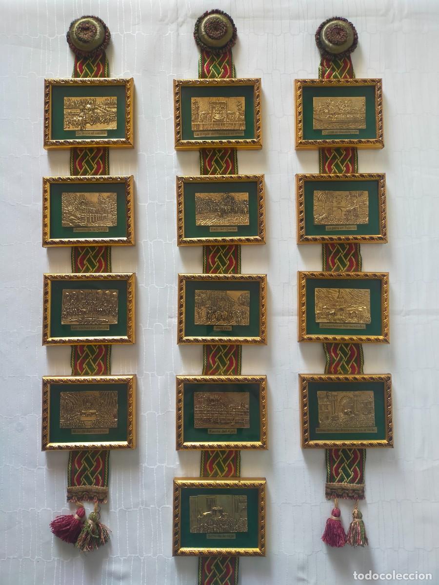 Antig&uuml;edades: Colecc&iacute;on: ROMERIA VIRGEN DE EL ROCIO - 13 Cuadros con placas doradas en relieve. Firmado FRANK