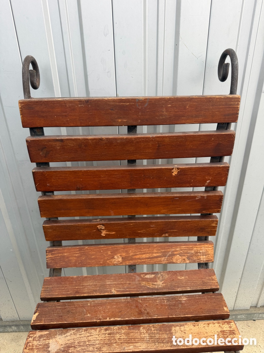 Antig&uuml;edades: Silla antigua forja y madera - Foto 3