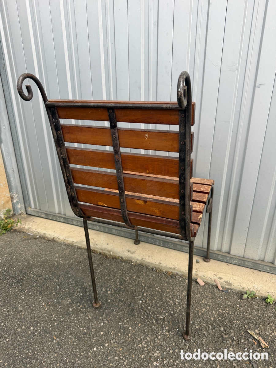Antig&uuml;edades: Silla antigua forja y madera - Foto 5