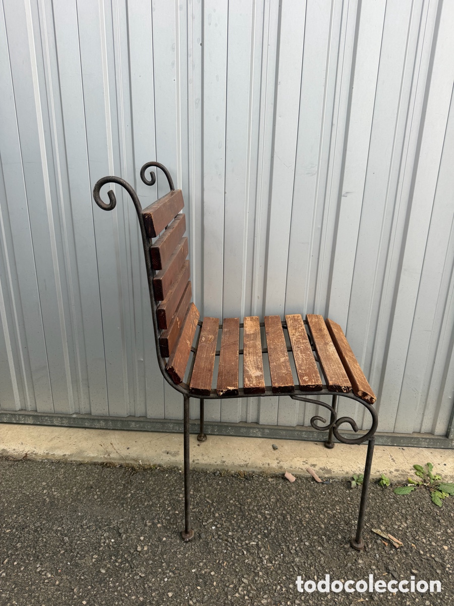 Antig&uuml;edades: Silla antigua forja y madera - Foto 6