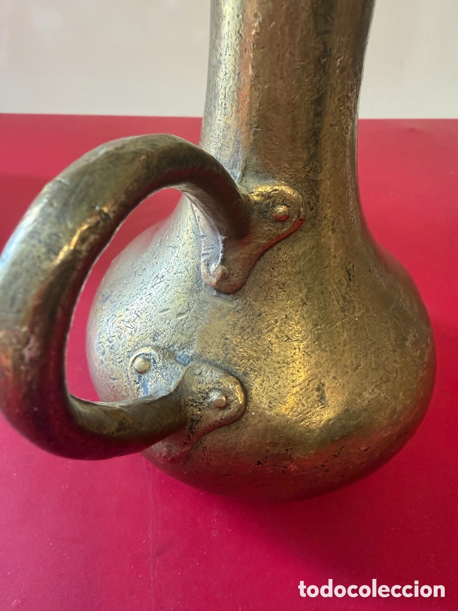 Antig&uuml;edades: Jarrita antigua bronce macizo 22cm - Foto 3