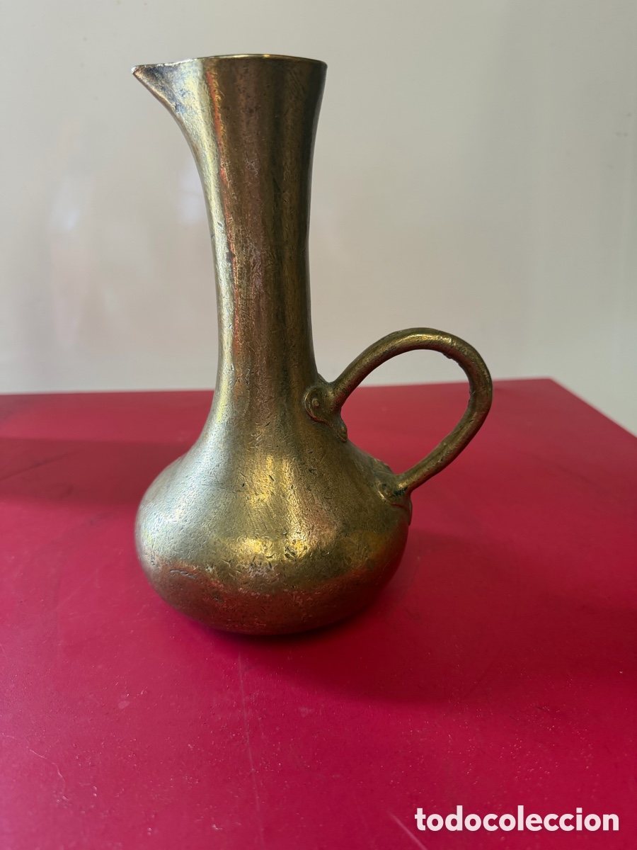 Antig&uuml;edades: Jarrita antigua bronce macizo 22cm - Foto 1