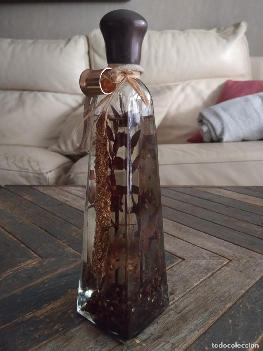 Antig&uuml;edades: L&aacute;mpara de aceite decorativa alta con flores preservadas &ndash; estilo japon&eacute;s Herbarium