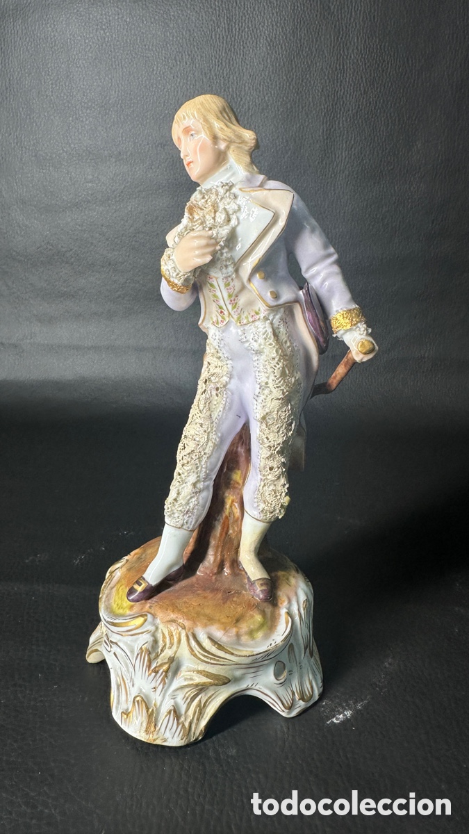 Antig&uuml;edades: Figura de porcelana Alemana Meissen