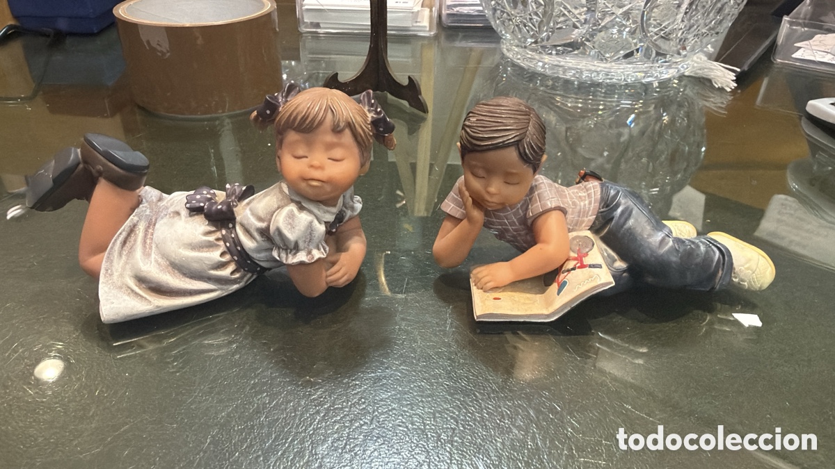 Antig&uuml;edades: PAREJA FIGURAS NADAL TUMBADOS